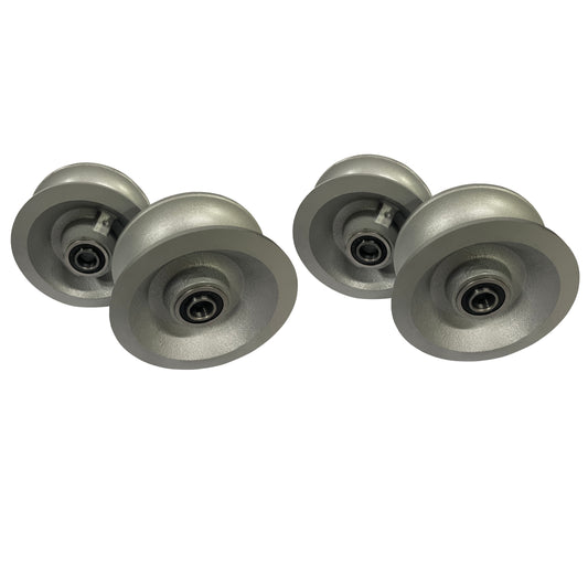 Two Pair of Replacement Chain Link Gate U-Groove Wheels