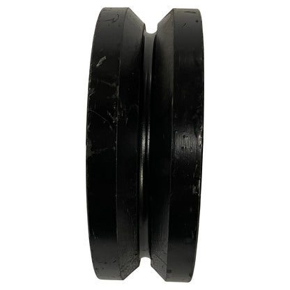 Pair of 6" Cast Iron V-Groove Wheels with Sealed Bearings