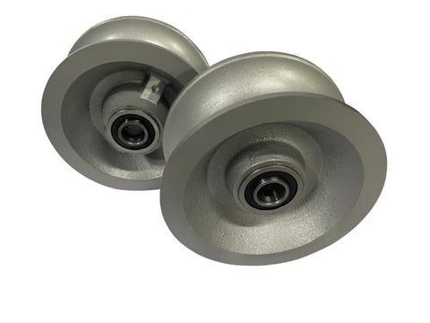 Pair of Replacement Chain Link Gate U-Groove Wheels