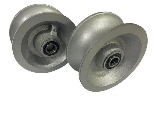 Pair of Replacement Chain Link Gate U-Groove Wheels