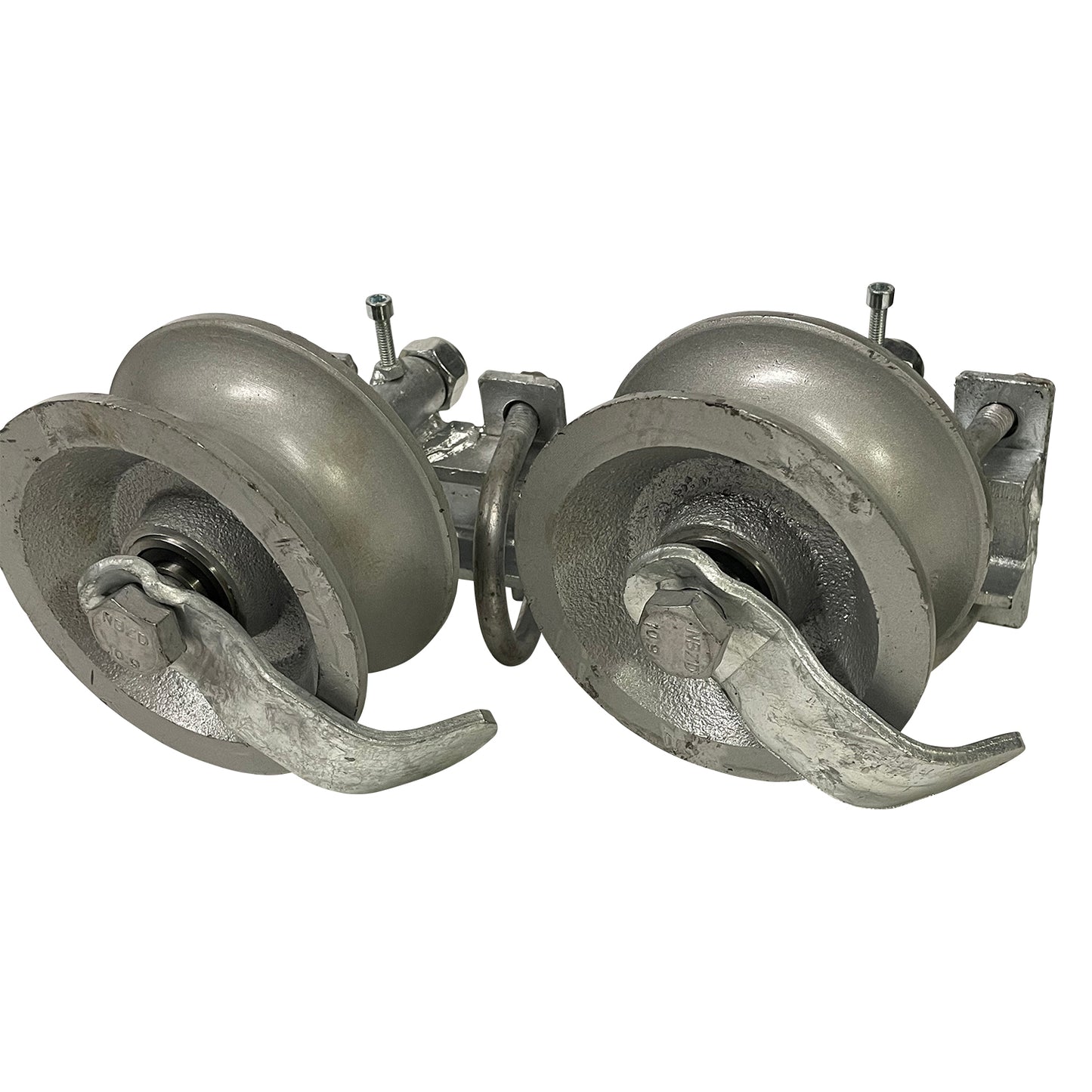 Pair of Rear Pipe Track Wheels for Chain Link Sliding Gates